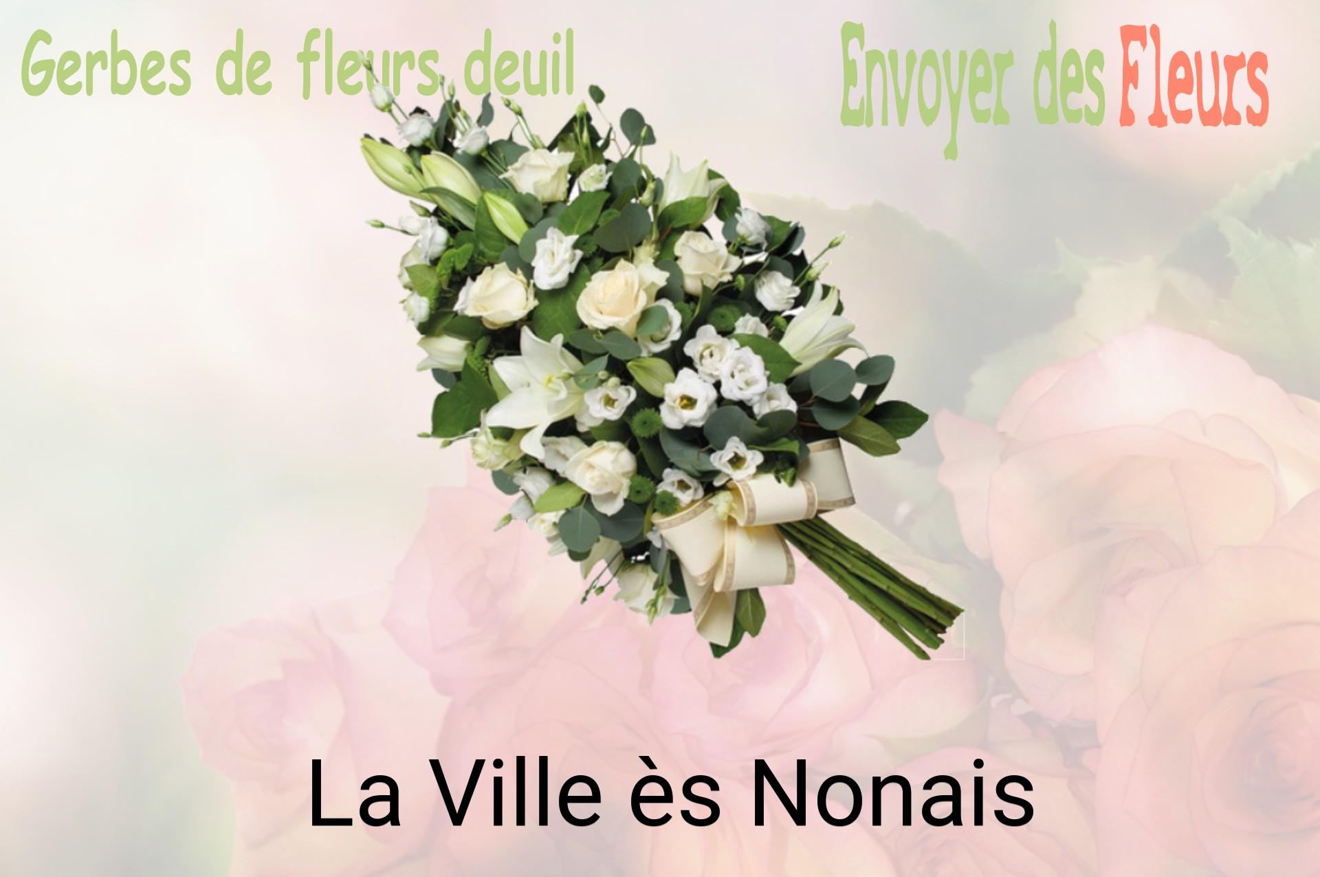 Gerbe de fleurs de deuil livrée à La Ville-ès-Nonais